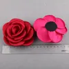 Fleurs décoratives 10pcs / lot 9cm Satin artificiel Burned Rose Flower Hair Hair Clip Coupre Headwear DIY ACCESSOIRES