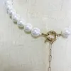 Collana di perle d'acqua dolce fatta a mano gioielli corti gioielli in pietra nera Pendant Banquet Wedding Women Aggiungi accessori per vestiti glamour NE212D