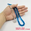 Tasbih Blue Resin Regalo musulmano rosario perline islamiche perle perle di gioielli arabi Misbaha 33Beads Braccialetti di gioielli turchi 240410