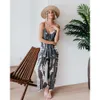 Neuer Sommer 2024 Damen -Jumpsuit sexy Wide Leg Casual Gedruckte Hosen