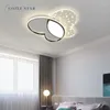 Tavan Işıkları Modern LED Flushmount Nordic Butterfly Yıldız Akrilik Alüminyum Siyah Altın fikstür Yatak Odası Oturma Odası Lambalar