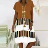 Casual Dresses Long Ethnic Sleeves Women Print Sexy And With Round Style Neck Short Dress Women's Homecoming For Bigger Girls