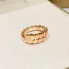 Cluster Anneaux 925 STERLING CASSIC Classic Smooth Snake Bone Ring Women's Luxury Fashion Brand Jewelry Holiday Exquis Gift