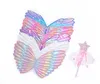 Rainbow Kids Butterfly Wings Dancewear costume per ragazze vestiti ala e bacchetta fata 9138164