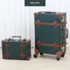 Luggage British Classic Retro Luggage Men's and Women's Trolley Case Universal Wheel Boarding Bag Leather Case Suitcase Set