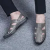 Casual Shoes Summer Men Sandals Leisure Beach High Quality Genuine Leather Fashion Men's Hollow Out Luxury Designer