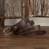 Belts Washed Retro Distressed Pure Cowhide Crack Belt Women's Genuine Leather Needle Buckle Trendy And Personalized Denim Casual Bel