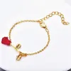 Strand Fashion Ladies Rose Armband Trendy Flower Simple Korean For Women armbandskedja Bröllopsmycken Girl Party Gifts