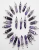 24st Natural Stone Lapis Lazuli Amethysts Crystal Agates Pelar Pendant For DIY Jewelry Making Halsband Tillbehör 2107203462009