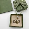 Glasshalsband smycken set söt dubbel bokstavsdesigner halsband kreativa pärlörhängen för kvinnor födelsedagspresent