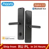 컨트롤 2022 AQARA SMART DOOR LOCK A100 PRO 잠금 해제 ZigBee Bluetooth 5.0 또는 NFC 지문 잠금 해제 Apple HomeKit Aqara Home의 잠금 해제 작업