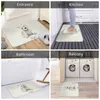 Mattor West Highland White Terrier Dog Door Floor Bath Kitchen Mats Anti-Slip Indoor Westie Doormat Living Room Entrance Mattor