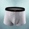 Underpants 2024 uomini boxer pantaloncini di cotone mutandine maschio grande marchio trasparente comodo