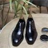 Casual Shoes Men Loafers Leather Square Toe Low Heel Mask Slip On Classic Fashion Wedding Business Daily Dress