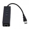 Hubs USB3.0 10/100Mbps Ethernet Adapter 3 Ports USB 3.0 HUB USB to Rj45 Lan Network Card for Macbook Mac Desktop