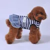 Vêtements pour chiens Pet Pet de vêtements mignons costumes robe rayon coton noire et blanc à rayures à rayures jupe de jupe