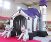 6m 20ft Inflatable Halloween Arch Air Blown Demon Castle Purple Ghost Tunnel Haunted House for Party and Mall Halloween Decoration