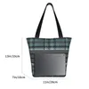 Shopping Bags Kawaii Print Scottish Tartan Plaid Recaros Tote Bag Portable Canvas Shoulder Shopper Handbag