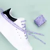 Shoe Parts 8 Color Trend Tie-dye Diamond No Tie Shoelaces Elastic Sneaker Lace Outdoor Leisure Flat Shoelace Kid Adult Quick