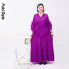 Robes décontractées ridés pour femmes 2024 couleur unie à main fleur shake fleur pavillon longue robe de mode lâche taille gratuite