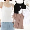 Tank di camisoles Donne sexy Crop Tops Shirt senza maniche Braralette Solido Cingcio Skinny Gript Skimming Bra Inferno