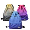 Sac à dos sac de gym pour femmes sac de sport sac à cordon de voyage sac à cordon unisexe sac à dos extérieur pour l'entraînement des sacs de fitness nageurs