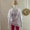 Camisas ativas Qumor Sport camisa rápida seca ioga blusa fitness malha costura esportes casuais top sumum shirt de manga curta para mulheres