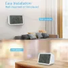 CONTRÔLE TUYA WIFI Smart Temperature and Humidity Capteur Lux Detector Light Detecteur Hygromètre Indoor Thermomètre LCD Écran fonctionne avec Alexa