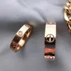Designer beliebter Carter Classicarter Ring Gold plattiert 18k leichte Luxus hohe Edition Schmal breiter Einzeldiamant Drei Herren und Frauen
