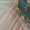 Casual Dresses Summer Women Sexy Glitter Sequined Evening Party Dress Elegant V Neck Spaghetti Strap Slim See Through Mesh Patchwork Maxi