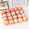 Fleurs décoratives 5pcs Rose Head Autumn Silk de fleurs artificielles pour le mariage Décoration de la maison de Noël Craft simulé simulé