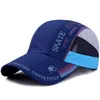 Caponi a sfere 1pc Cappello da baseball pannello estivo Stampato cappelli da sole a secco veloce di cotone Protezione Cappuccio di cotone Protezione Sun Shade Nero Blu Navy Grigio