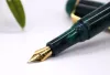 Pennen Jinhao Red Resin Barrel Fountain Pen EF/F/M/Bent Fijne NIB 0,38 mm Gold Trim W/Converter Business Office School Supplies