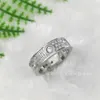 Designer Popular Fashion Full Diamond Sky Star Ring LOVE Titanium Steel Couple Eternal for Men and Women