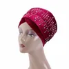 Femmes Velvet Elastic Headscarf Stretch Upband Long Tail Head Enveloppe Bonnet Indian Hat Héberge-Head Masièmes Accessoires de cheveux 240410