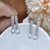 22091701 Diamondbox -Jewelry Sergrings Ушные шпильки серый жемчужный стерлинг 925 Серебряный таблица с гонкой.