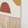 Macrame Wall Hanging Wandteppich Baumwolle Quasten handgefertigt gewebt böhmisch geometrische Leinwand Kunst Hintergrund Tuch Wohnkultur 240409