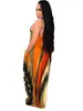 Casual Dresses 2024 Summer Loose Sleeveless V-Neck Strap Maxi Dress Vestidos De Mujer Robe Female