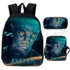 Bags 3pcs/set Avatar the Way of Water Backpacks for Kids Boys Girls Children Bookbag Mochila Cartoon Anime School Bags Teens Knapsack