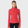 Lu Yoga Clothes Designer Women Top Quality Luxury Fashion Shirts Comfortable Series Women Nude Standing Neck Sports Jacket Running Fitness Long Sleeves