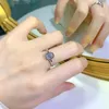 Cluster Anneaux 18 carats Gold Gold 925 Silver Sterling Oval 6 8 mm High Carbone Diamond Gemstone Simple Women Femmes Ring Fine Jewelry Wholesale