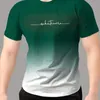 Mens Tshirt Gradient Style Oavsett mönster Print Comfy Chic Tshirt Kort ärm Snabbtorkning Överdimensionerade kläder Tops 240416