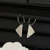 Charm letter P earrings Titanium steel designer for women triangle diamomd stud luxury jewlery hoop gifts woman girl gold silver earring wholesale