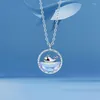 Colares pendentes 925 Whale Whale for Women Magic Cor Blue Sea Clavicle Chain Series Ocean Jewelry Jewelry2749