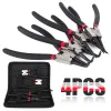 Définit 4pcs Kit de pinces circlip lourds à l'extérieur à l'intérieur à l'intérieur de 7 "180 mm à angle droit à angles