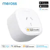 Controlla Meross Homekit Smart Plug, Au Plug, WiFi Outlet con funzione timer, lavora con Apple Homekit, Siri, Alexa, Google Assistant