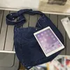 Sacs à bandoulières Jnket Fashion Early printemps en denim canvas sac à main pour femmes rétro à grande capacité de voyage Satchel