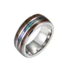 2019 New Creative Double Wood Grain Shell Titanium Steel Ring6382291