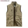 Accessories Vest Men Work Men's Summer Tactical Military Motorcyclist Multipocket Sleeveless Jacket Fishing Clothing Hunting Coat MAN Coats