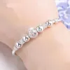 Chain New Korean Fashion Silver Color Lucky Beads Bangles For Women Bracelets Luxury Designer Party Wedding Jewelry Gifts Y240420